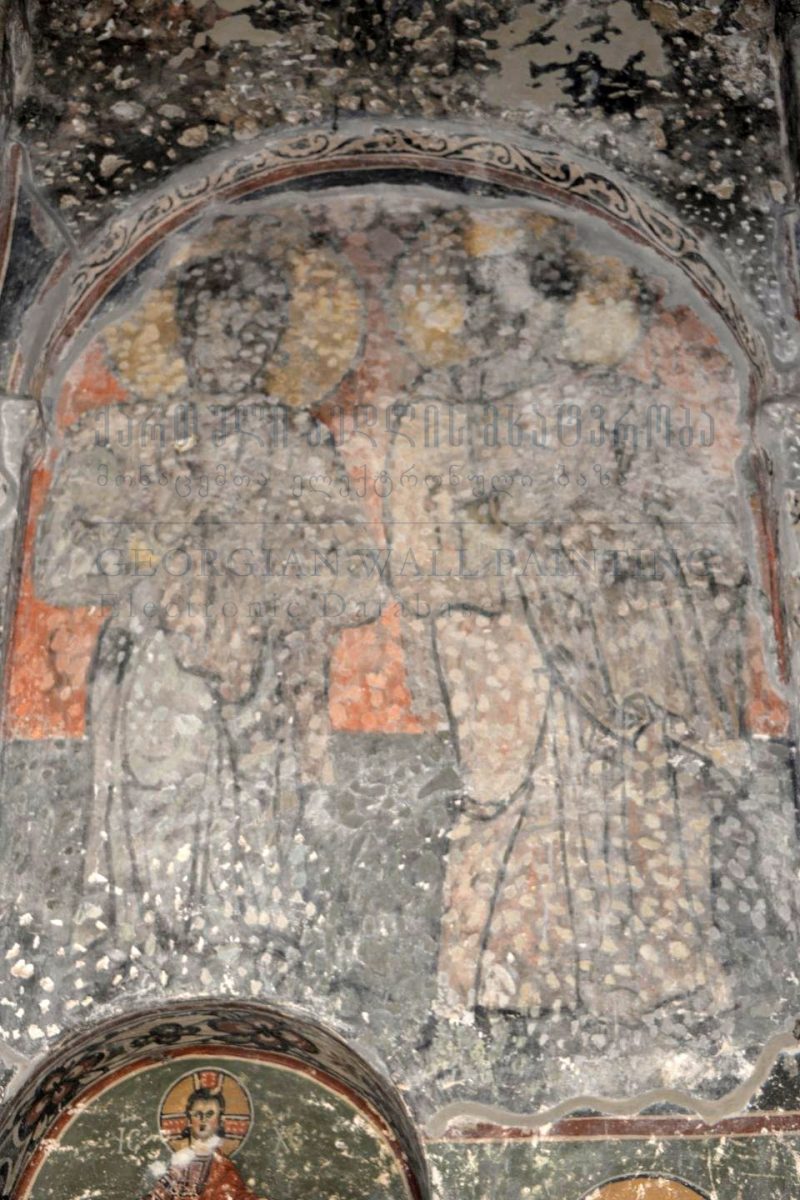 South wall, west section, image of unknown saints
