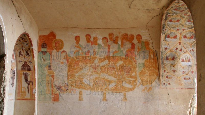 East wall, north section, the Last Supper