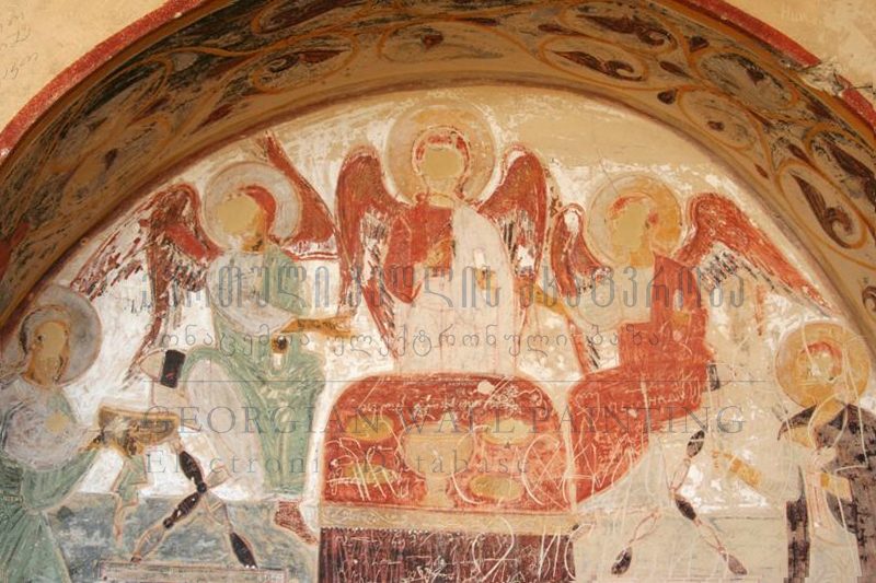 North wall, east section, the Hospitality of Abraham 