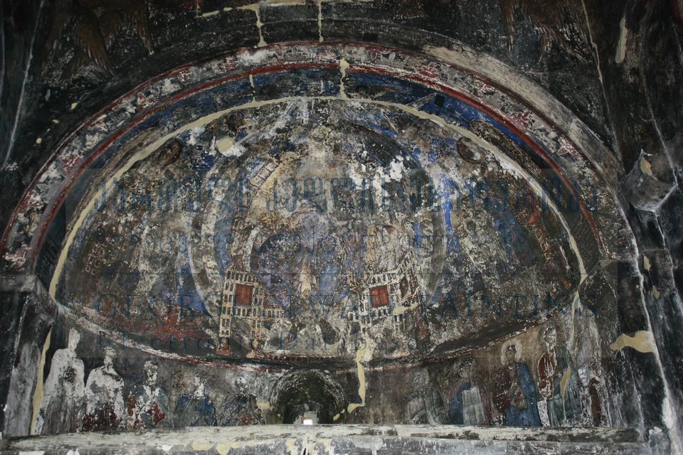 Chvabiani, Murals of the Church of the Ascension. First layer