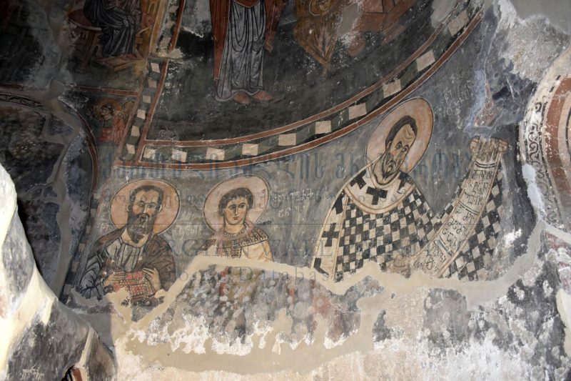 Chancel, Northern Section, Figures of St. Basil the Great, St. Stephen the Deacon, and St. Paul the Apostle