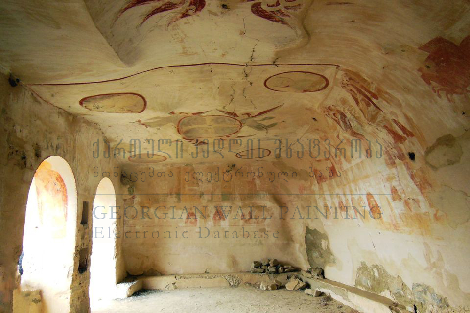 Gareja, Udabno Monastery, Church of the Virgin,   <br> Murals of Diaconicon. First Layer